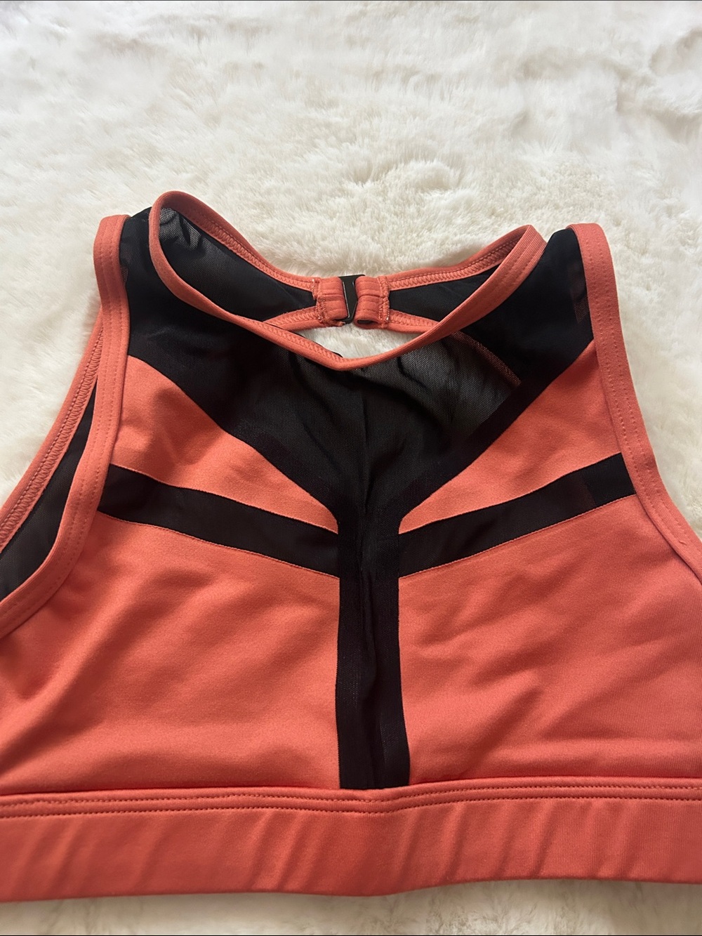 Joand Jax Coral and Black Sports Bra + Tie-Dye Coral-Trim Running Shorts Set - Picture 5 of 7